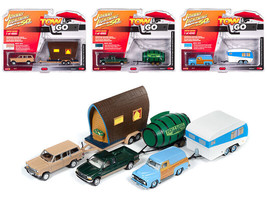 Tow &amp; Go Set A of 3 Cars Series 2 Johnny Lightning 50 Years 1/64 Diecast Cars Jo - £39.43 GBP