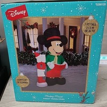 Christmas Disney 7 ft Mickey Mouse Noel Airblown Inflatable NEW NIB 2023 - £58.36 GBP