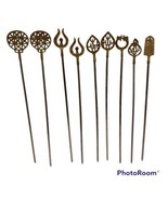 Tarzan Inox Turkey Vtg Set of 9 Stainless Steel Brass Shish Kabob Skewer... - $818.10 MXN