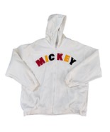 Disneyland Resort Mickey Sweatshirt Jacket Women 2XL White Authentic Zip... - $54.14 CAD