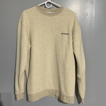 Columbia Men&#39;s Size L Pullover Sweater Crew Neck Classic Cotton Brown Solid - $15.83