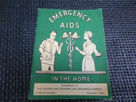Old 1950s Western Southern Life Insurance Emergency Aids First Aid Book Guide - £15.81 GBP