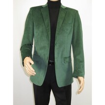 Mens BASSIRI Velvet Sports Coat Grammy Award, LEONARDI J1042 Hunter Green image 3