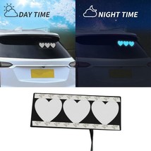 JDM Heart Shape Car Sticker Decal Back / Front / Rear Window Signal Light White - £11.12 GBP