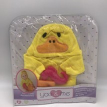 You &amp; Me Bath Time Doll Accessories ~ Duck Robe Wash Cloth Toy 12-14” - £10.17 GBP