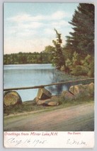 Postcard Greetings From Mirror Lake New Hampshire The Basin ca.1905 - £2.80 GBP