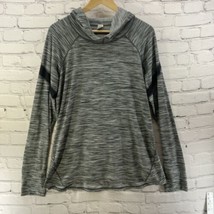 Gap Fit Sweatshirt Womens Sz XL Hoodie Pullover Gray Heathered Athletic  - £8.98 GBP