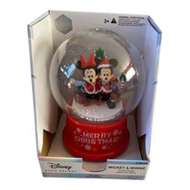 Gemmy Disney Mickey Minnie Mouse Merry Christmas Waterless Snow Globe 5 ... - £19.58 GBP