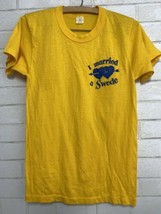 Vintage I Married a Swede T Shirt 1980s 80s Single Stitch Size S Small T... - £23.55 GBP