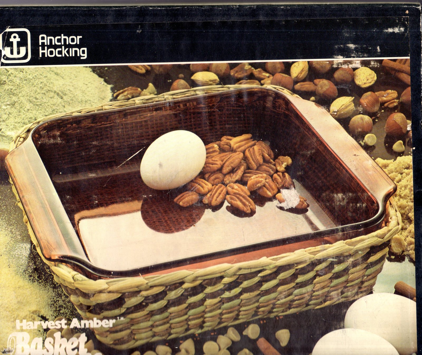 Casserole Dish - Anchor Hocking BASKET BUFFET Casserole dish 8&quot; HARVEST ... - $11.50