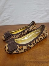 Lauren Ralph Lauren Animal Print Leopard Brown Bow Ballet Flat Shoes Siz... - $30.81