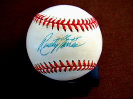 Rusty Torres New York Yankees Indians Signed Auto Vintage Oal Baseball Jsa - £54.37 GBP