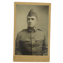 Cabinet Card Photo Portrait ID&#39;d Soldier 1910&#39;s WW1 William Holtsman USA - £28.80 GBP