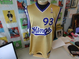 Vintage Sacramento Kings Ron Artest Jersey NBA #93 Gold 2005 alternate Size L - £65.72 GBP