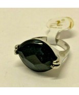 NEW Black Faceted QUARTZ Women&#39;s Large Stone Size 9 US Ring - $7.92