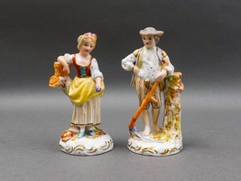Sevres France Antique Porcelain Hand Painted Farm Lady &amp; Gentleman Figurine Pair - £1,573.25 GBP