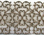 French Valante Iron Fireplace Screen Three Panel Champagne Colored  - $791.01