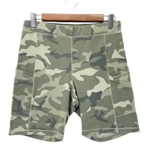 NEW Monrow Womens L Urban Camo Bike Short Light Olive Camouflage Hip Pocket  - £38.60 GBP