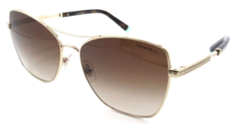 Tiffany &amp; Co Sunglasses TF 3084 60213B 59-16-145 Pale Gold / Brown Gradient - £218.82 GBP