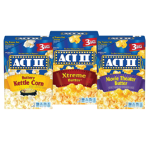 ACT II Variety Butter Microwave Popcorn | 3 Bags Each | Mix &amp; Match Flavors - £16.60 GBP+