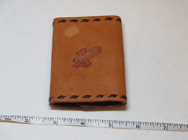 Handmade leather key holder lite brown 3.75&quot; X 2.5&quot; Eagle - $12.86