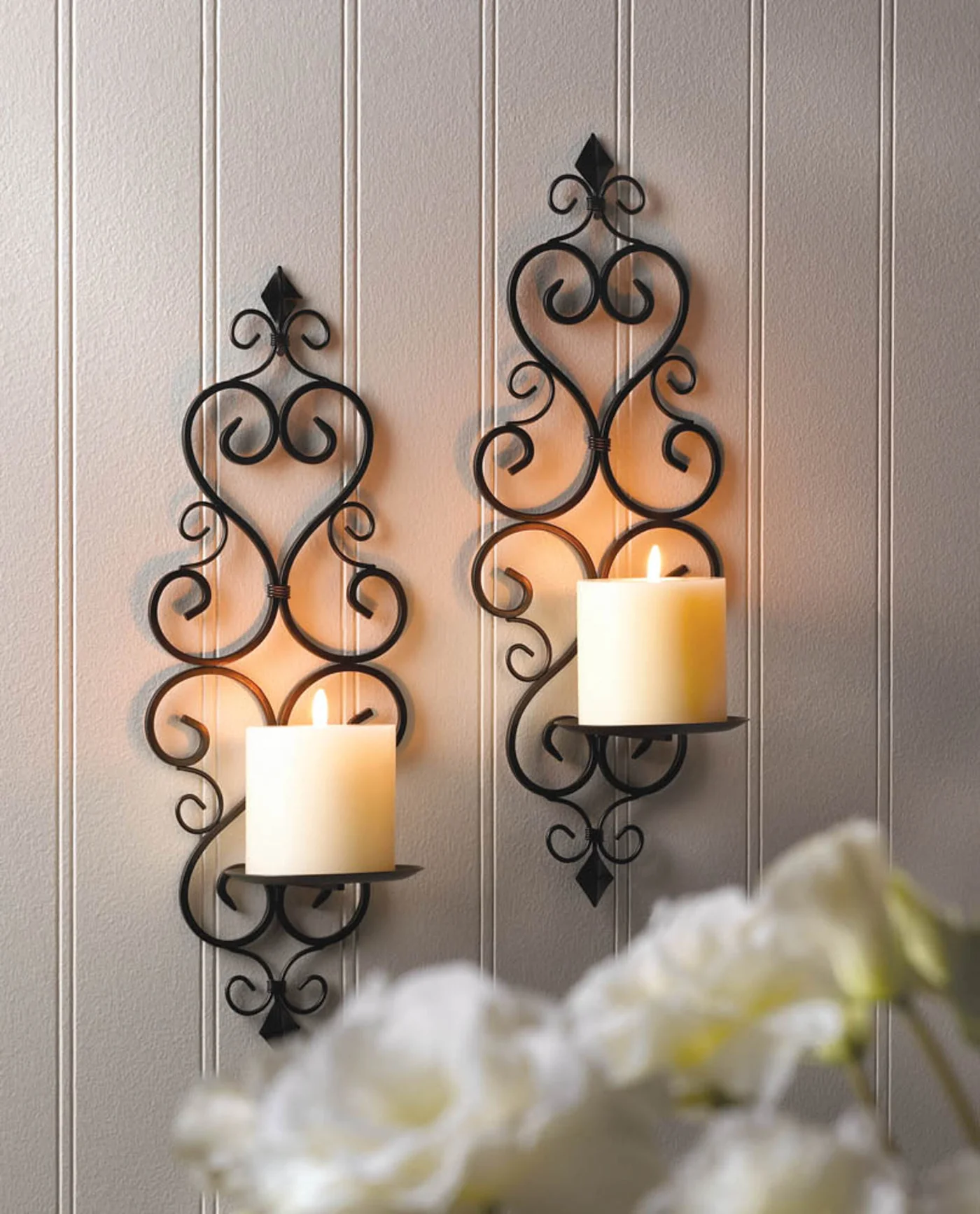 FLEUR DE LIS WALL SCONCE DUO - $569.40 MXN