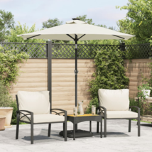 Garden Parasol with Steel Pole White 88.6&quot;x88.6&quot;x83.5&quot; - $80.99