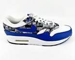 Nike Air Max 1 Atmos White Royal Blue Grey Mens Size 10 Amputee Right Sh... - £56.39 GBP
