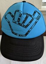 Hawaiian Headwear Trucker Hat Blue Black OS Shaka Hawaii Graphic Adjustable - $18.99