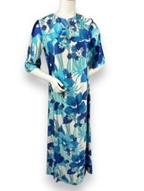 Vtg Hawaiian Surf By Pacific Blue Asian-Inspired Maxi Dress Hawaii Tiki ... - £58.96 GBP