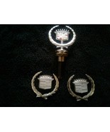 1986-1994 CADILLAC ELDORADO/DEVILLE/FLEETWOOD CHROME HOOD ORNAMENT&amp;EMBLE... - $171.52 CAD