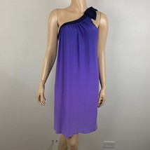 Donna Morgan Beautiful Purple Black One Shoulder Strap Women&#39;s 6 Shift Dress New - £58.69 GBP