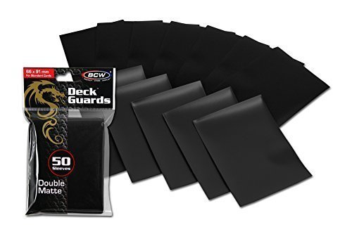 300 Premium Black Double Matte Deck Guard Sleeve Protectors for Gaming Cards lik