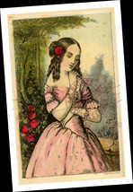 Portrait of Lady in Pink (1823) Illustration * ART PRINT 10x16&quot; * Jane Austen - £49.50 GBP