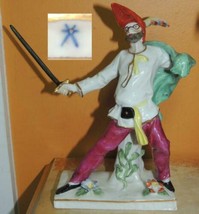 Porcelain Figurine 7&quot; Comeddia dell&#39;Arte Zanni? Jacques Callot Vintage A... - $449.99