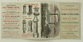 Vintage Advertising Paper 1880 BOSTON WALDO BROTHERS Baltimore Clay Pamp... - £15.13 GBP
