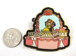 Beauty &amp; the Beast Dancing Large Enamel Pin WDW 2001 Disney Snow globe Parade - $15.84