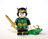 Building Block Kid Loki with Alligator TV Show Minifigure Custom - $6.50
