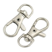 Fujiyuan 50 pcs Swivel Lobster Clasps Metal Findings Clips 7mm Snap lanyard Bags - £10.79 GBP