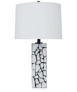 Macaria - White / Black - Marble Table Lamp - $100.00