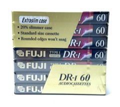 New Sealed FUJI Audio Cassette Tapes Blank DR-I 60 Minute Normal Bias pa... - $9.89