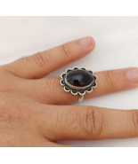 Moroccan Ring Silver Berber Agate Tribal Handmade Ethnic Traditional Vin... - $731.28 MXN