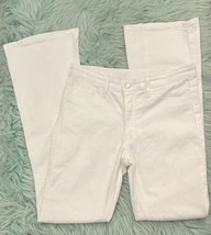 H&amp;M Girls White Flare Leg Jeans Size 16 Bottom Slits - £11.53 GBP