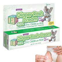 Baby Diaper Rash Cream 40% Zinc Oxide Soothes Diaper Rash Relief Chafing... - $12.99