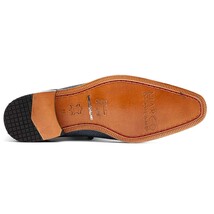 Pannuci Exotic Men's Shoes Classic Dress Oxford Tasseled Laces Navy image 5