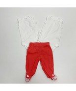 Lot Of 3 Baby Girl Clothes Items 0-3 Months One Piece Bodysuits Ladybug ... - $5.51