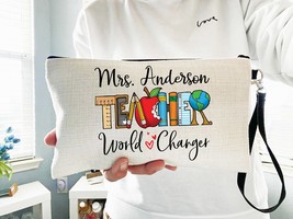 Personalized Teacher Bag, Teacher Graduation Gift, Pencil Pouch For Teac... - £12.52 GBP