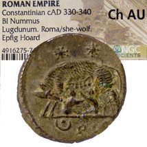 She Wolf Suckles Twins Rare Ric Epfig Hoard Choice Au Constantine The Great Coin - £295.40 GBP