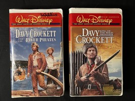 Davy Crockett “The River Pirates” “King …Wild Frontier” Disney VHS Clams... - £11.04 GBP