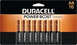 Duracell Coppertop AA Batteries with Power Boost Ingredients, 16 Count Pack Doub - £17.08 GBP